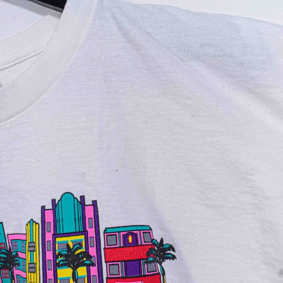 Miami Beach Florida Art Deco T-Shirt PeopleSoft Software Tech XL Y2K Streetwear - Picture 9 of 16